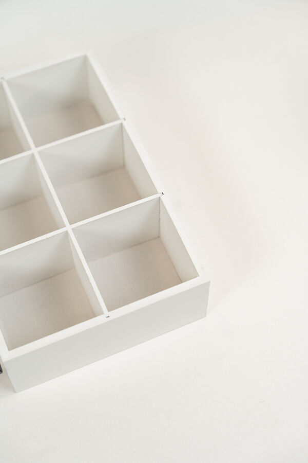 Caja para Té Vemir, 6 separaciones. BLANCO image number null