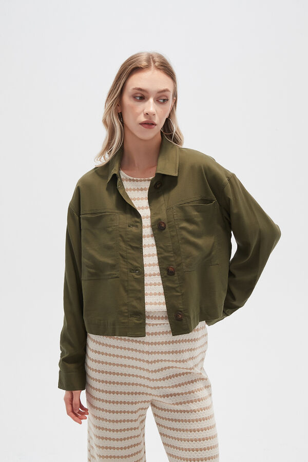 CHAQUETA MINARA VERDE OLIVA OSCURO image number null