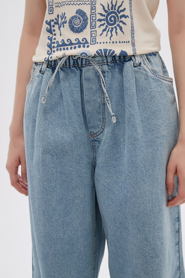PANTALON MANISA CELESTE GRISACEO image number null