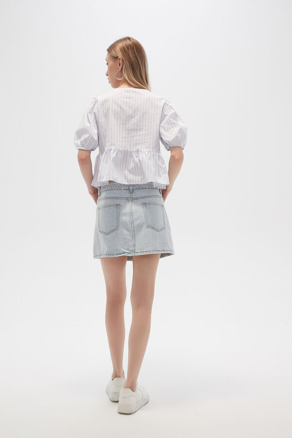 FALDA TAHIRA CELESTE CLARO image number null