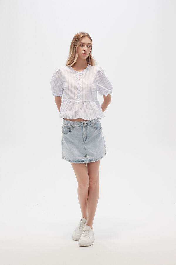 FALDA TAHIRA CELESTE CLARO image number null