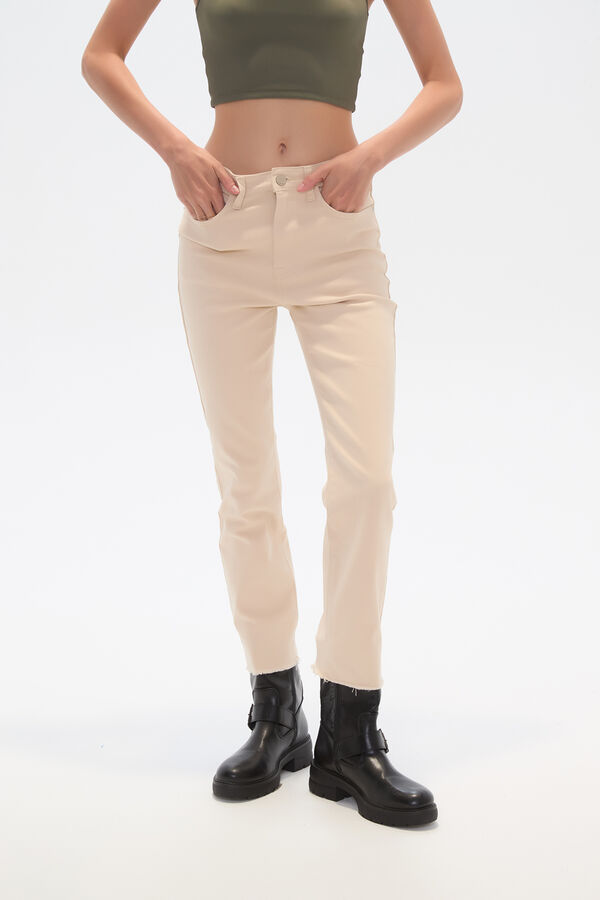 PANTALON CALENDRE BEIGE CLARO image number null