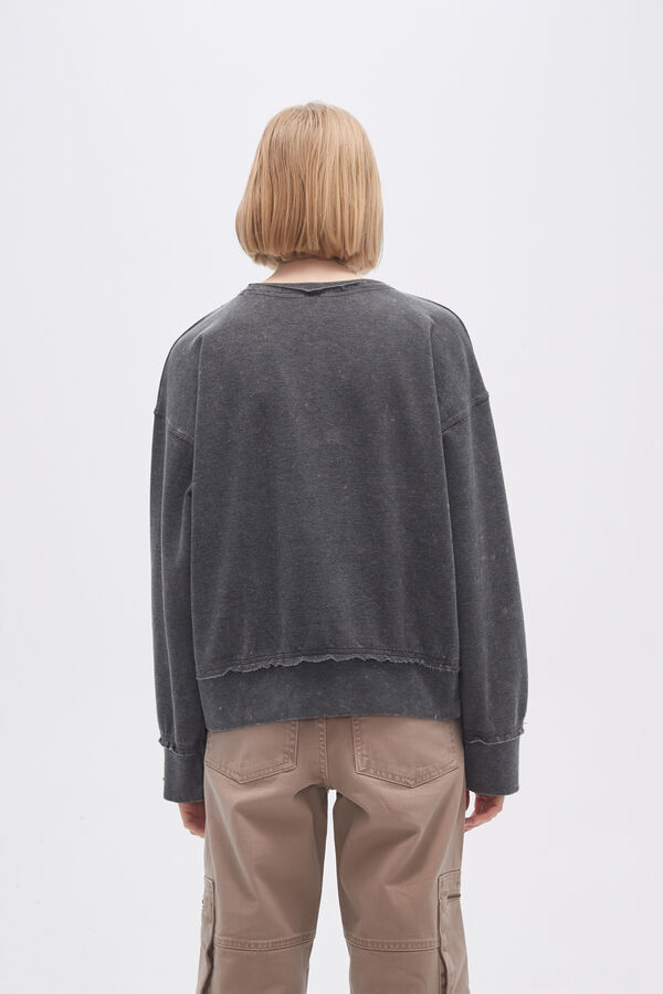 SUDADERA RAMITO GRIS OSCURO