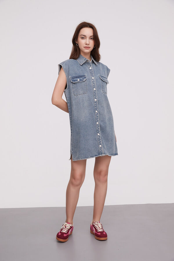 VESTIDO GUMPIN AZUL CLARO image number null