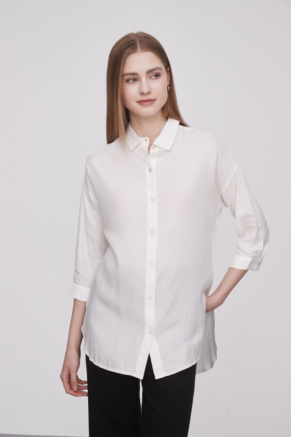CAMISA DUTTS MARFIL  / OFF WHITE image number null