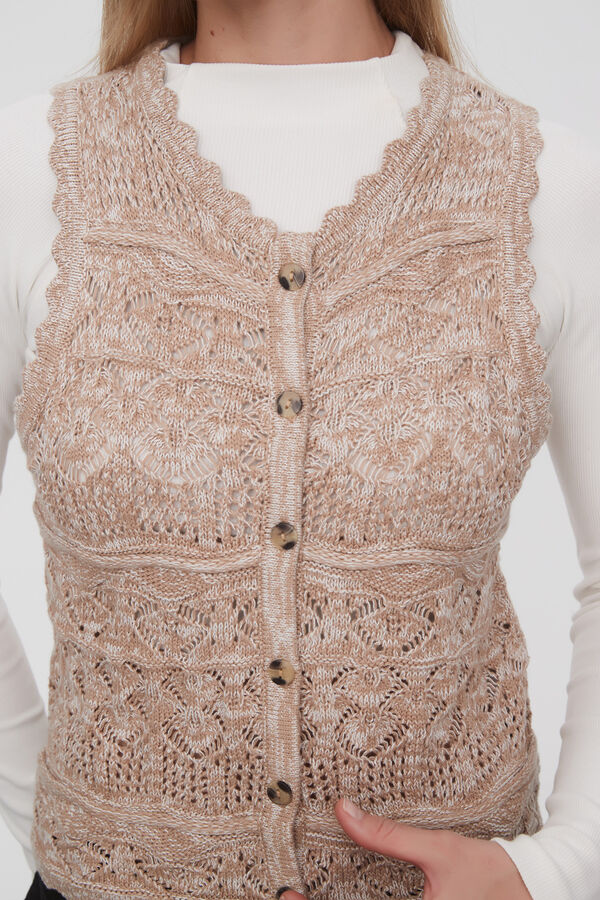 CHALECO CALIA BEIGE MELANGE
