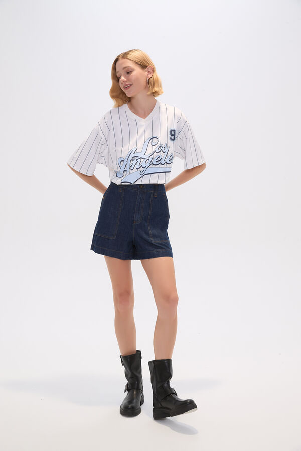 SHORT FEMENE AZUL INDIGO image number null