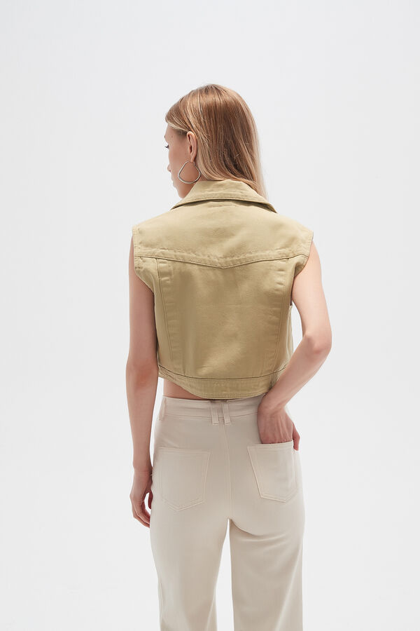 CHALECO BAYLA VERDE GRISACEO image number null