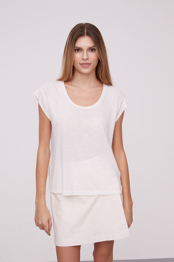 REMERA AILANA MARFIL  / OFF WHITE image number null