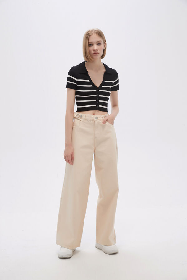 PANTALON FLOWA BEIGE image number null