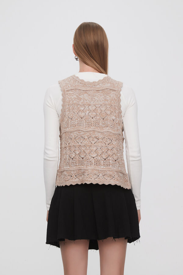 CHALECO CALIA BEIGE MELANGE