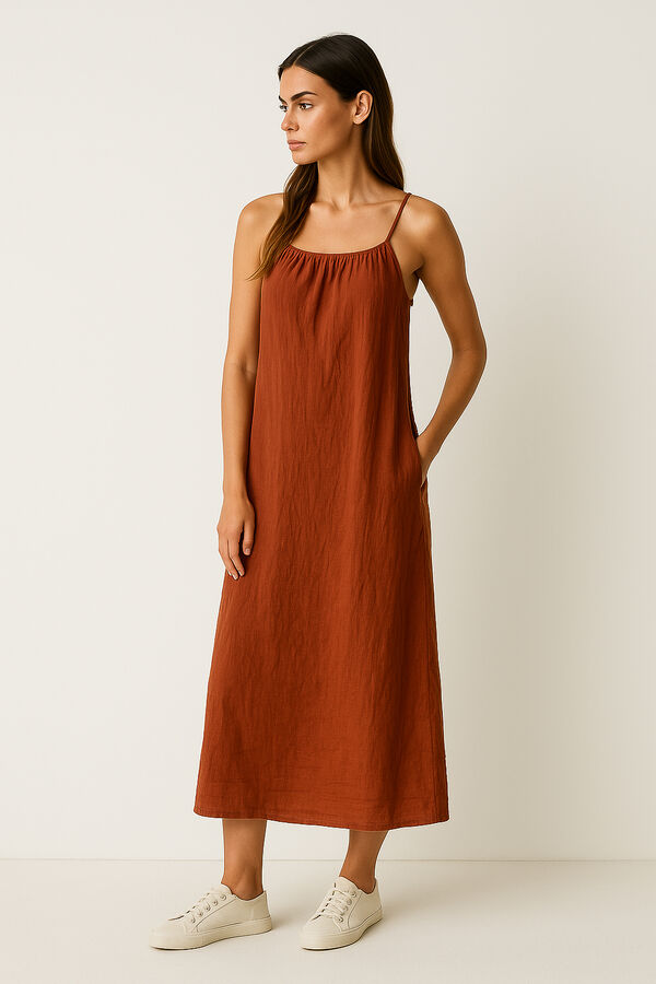 VESTIDO GUALU TERRACOTA image number null