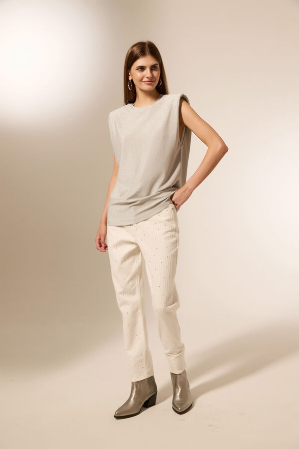 REMERA MICAELI PLATEADO image number null