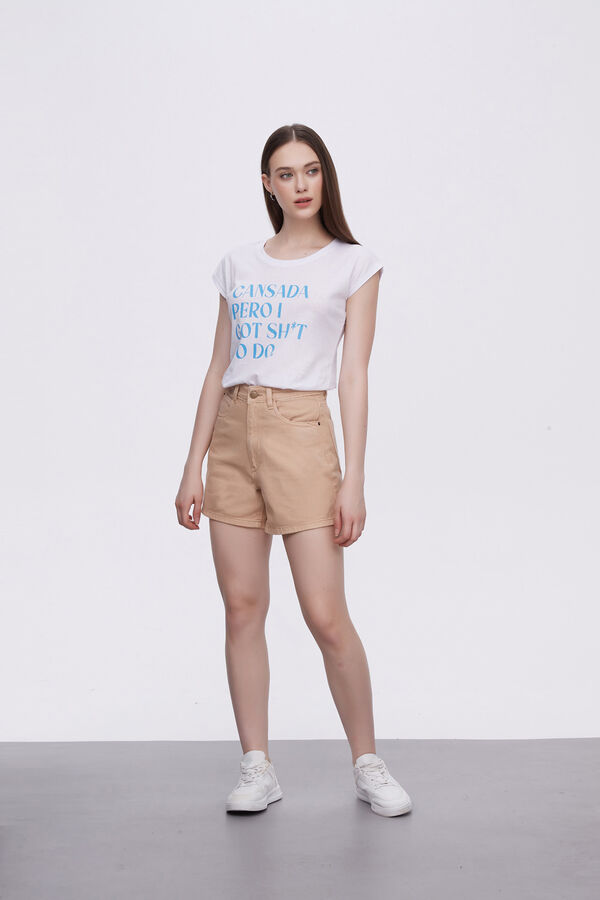 SHORT KARIME BEIGE image number null