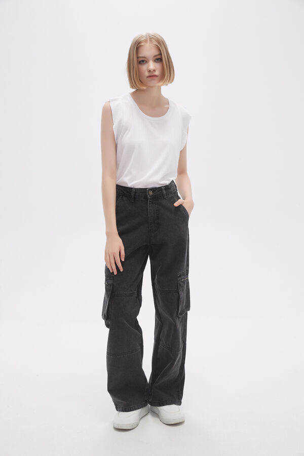 PANTALON APPARAT GRIS OSCURO image number null