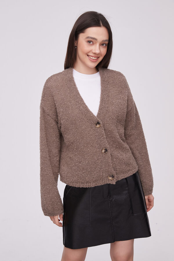 CARDIGAN CALIN TAUPE / MINK / VISON