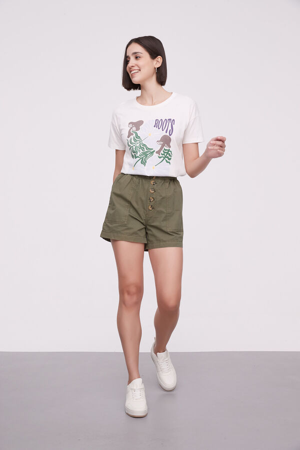 SHORT TULIN VERDE OLIVA OSCURO