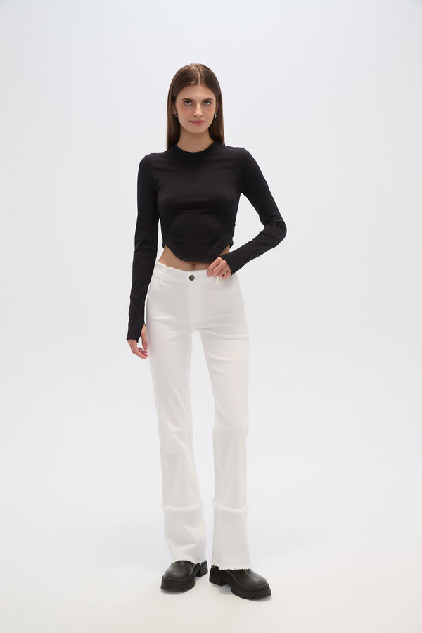 PANTALON BASCERA MARFIL  / OFF WHITE image number null