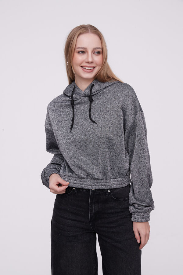SUDADERA BATIN GRIS OSCURO
