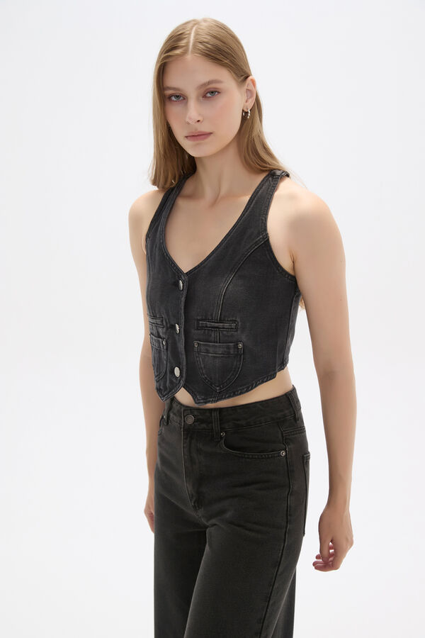 CHALECO CALLISTA GRIS OSCURO image number null