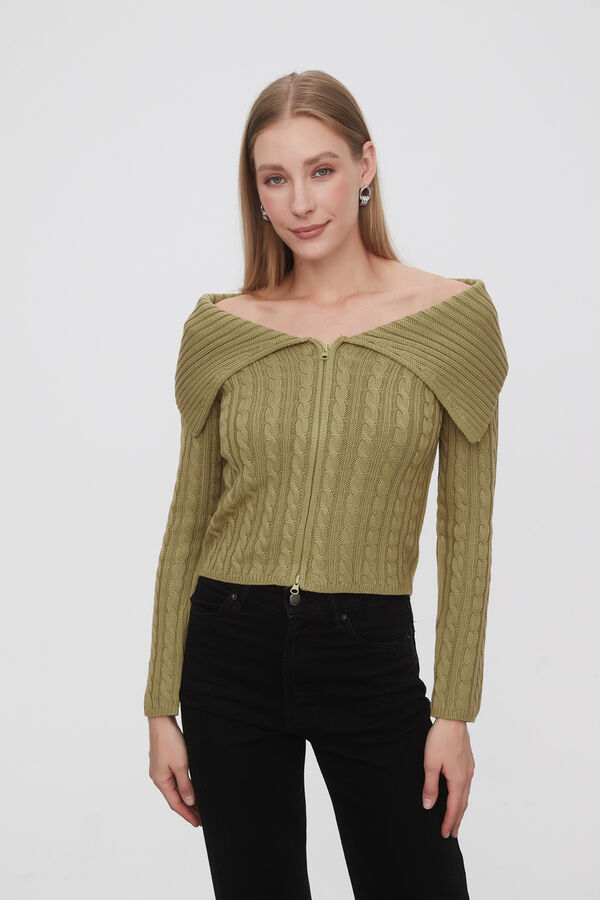 CARDIGAN DAIARITA VERDE OLIVA CLARO image number null