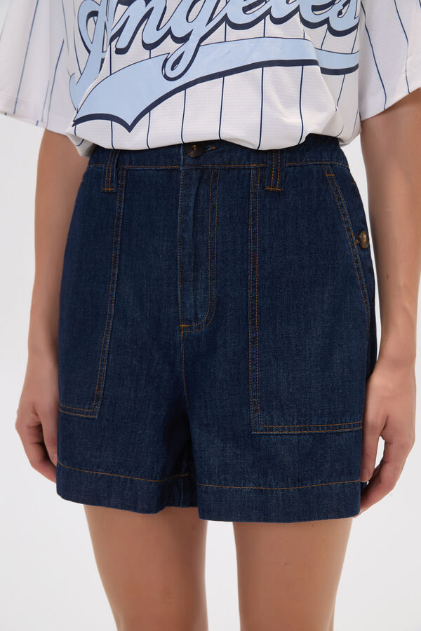 SHORT FEMENE AZUL INDIGO image number null