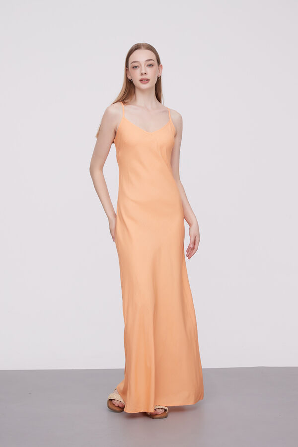 VESTIDO CAMILU NARANJA CLARO image number null