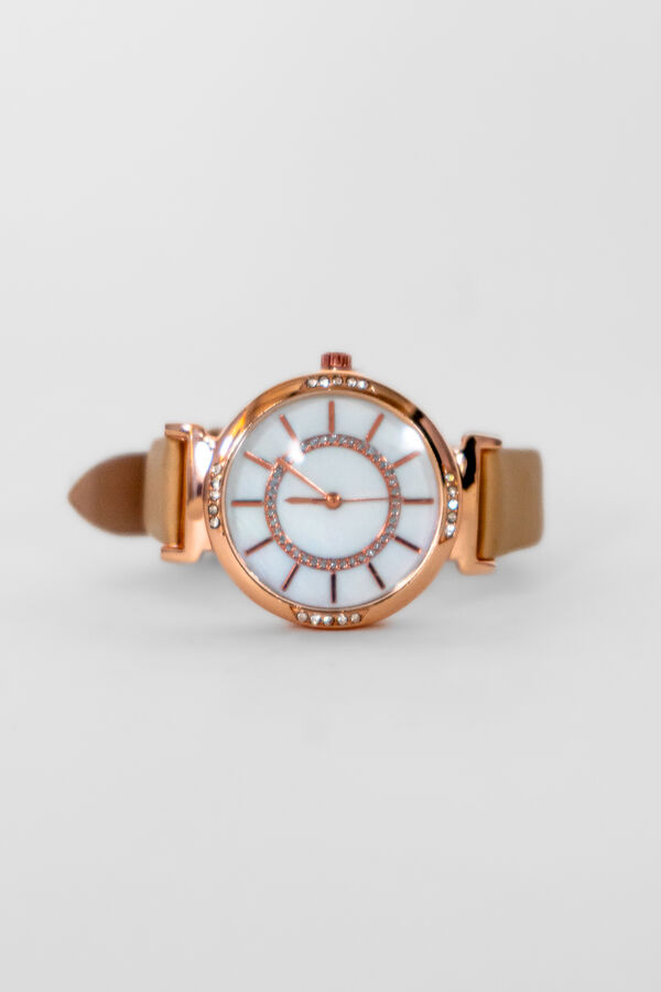 Reloj Strass Circular BEIGE image number null
