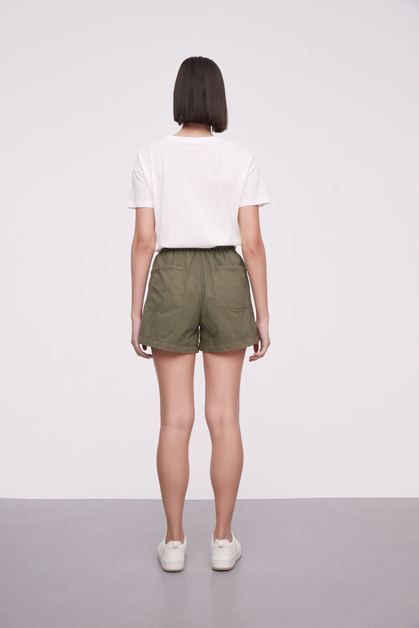 SHORT TULIN VERDE OLIVA OSCURO image number null