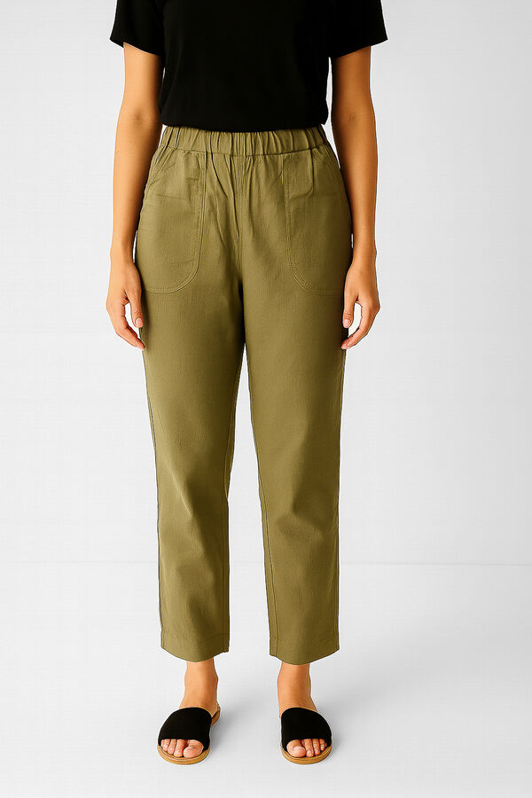 PANTALON BASILIA VERDE OLIVA CLARO image number null