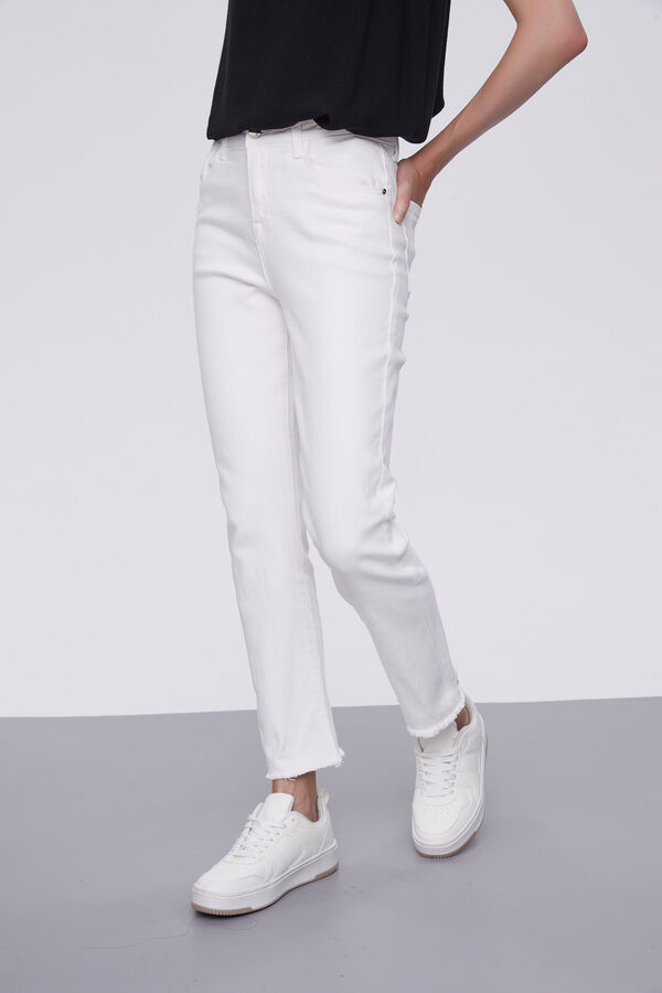 PANTALON CALENDRE MARFIL  / OFF WHITE image number null