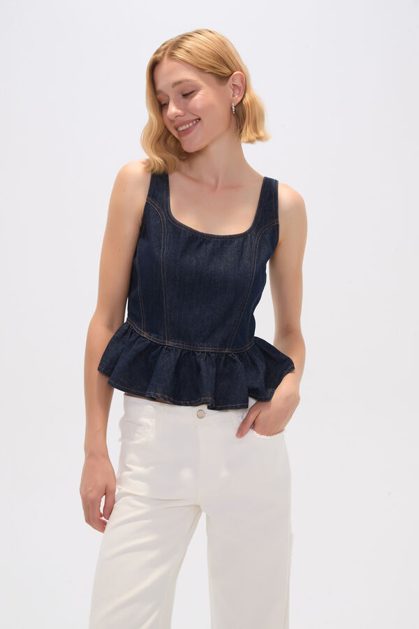 TOPS ECUNEA AZUL OSCURO image number null