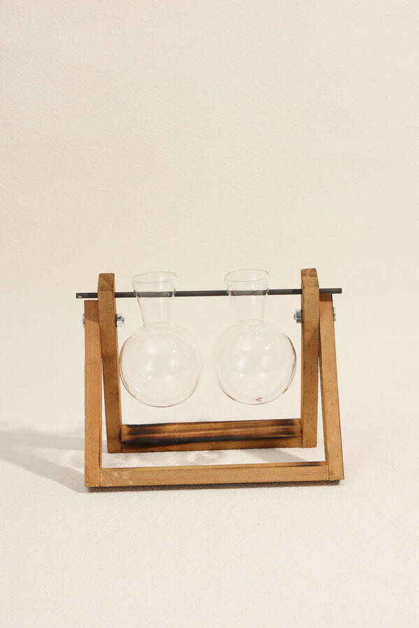 Florero Tubo con Base, 2 COLOR UNICO image number null