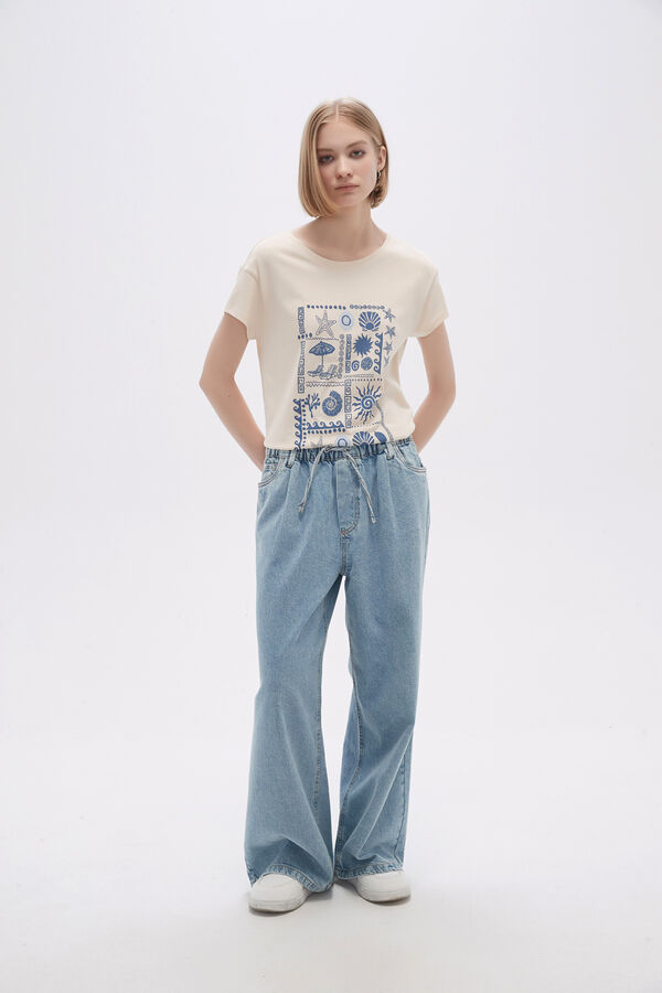 PANTALON MANISA CELESTE GRISACEO image number null