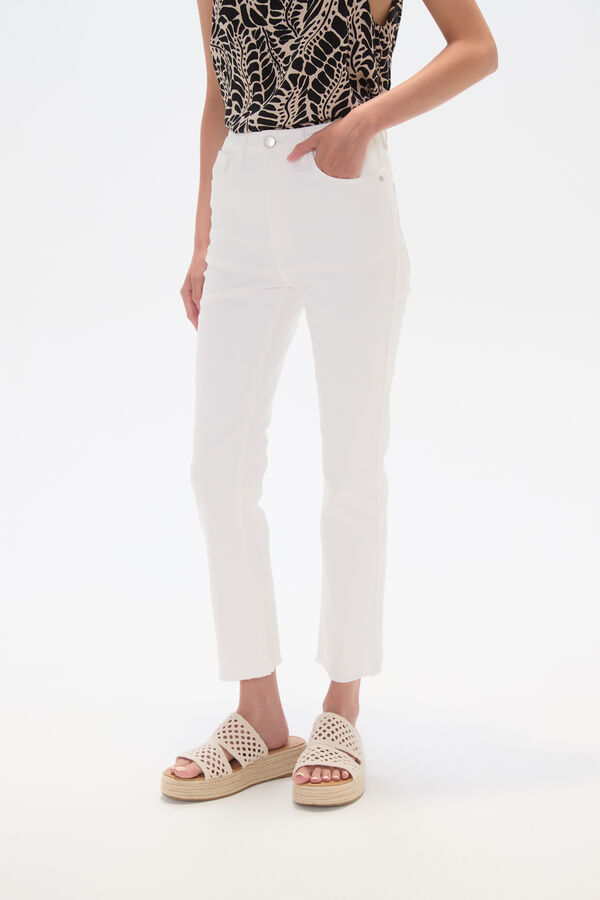 PANTALON CALENDRE MARFIL  / OFF WHITE image number null