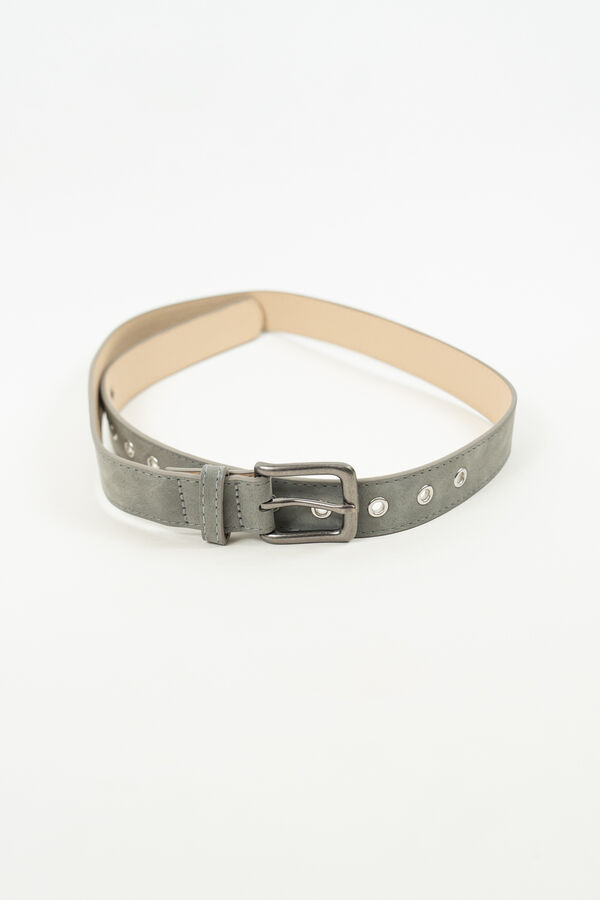 Cinturon Matte Eyelets GRIS image number null