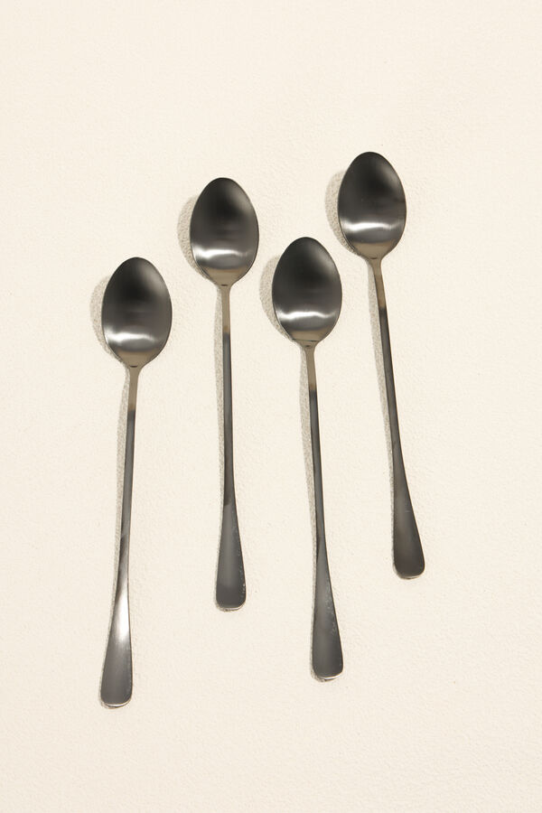 Cuchara mango largo Olivo Set 4 un. Negro COLOR UNICO image number null