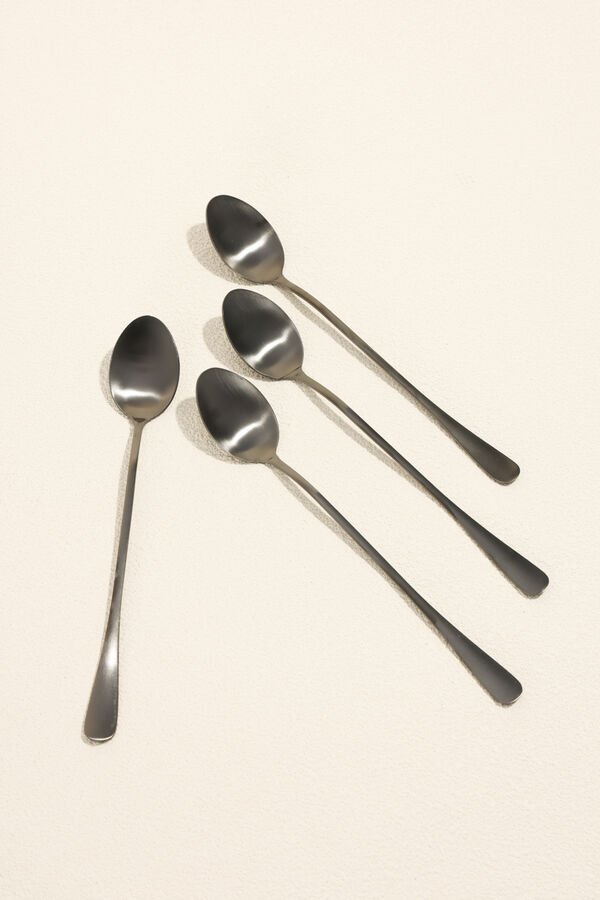 Cuchara mango largo Olivo Set 4 un. Negro COLOR UNICO image number null