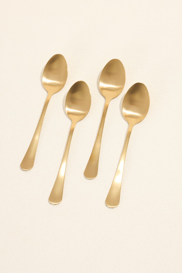 Cuchara de T&eacute; Olivo Set 4 un. dorado COLOR UNICO image number null