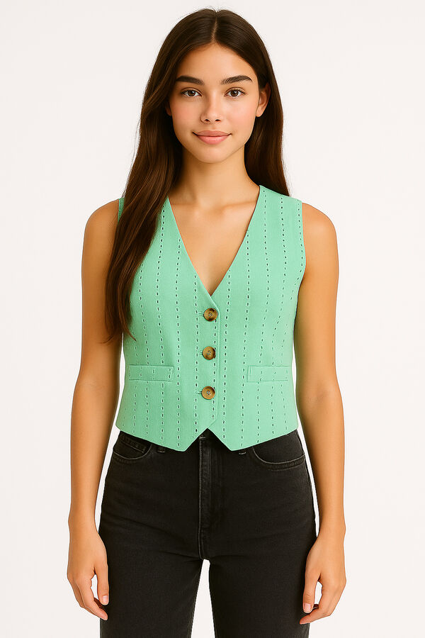 CHALECO TAMI VERDE CLARO image number null