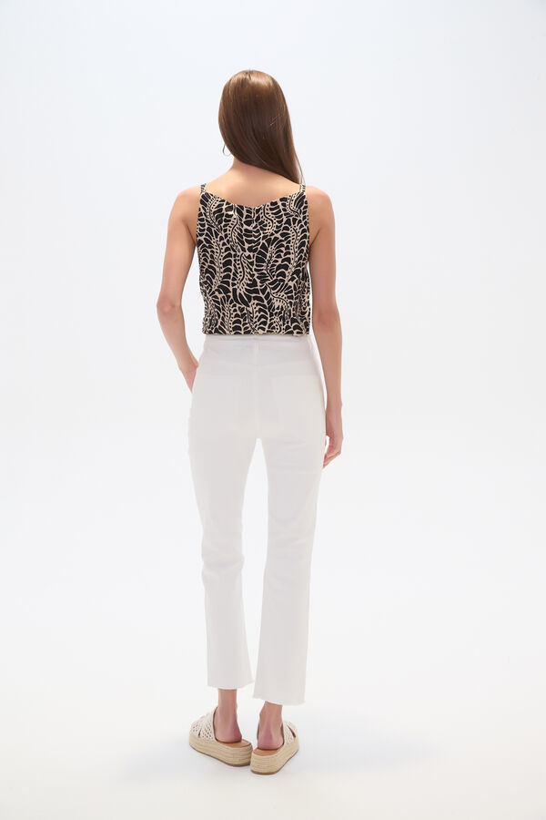 PANTALON CALENDRE MARFIL  / OFF WHITE image number null