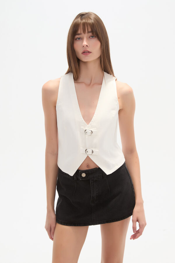 CHALECO PALMANOVA MARFIL  / OFF WHITE image number null