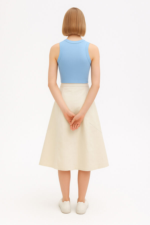 FALDA LONA BLANCO image number null