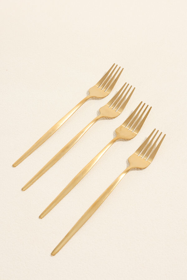 Tenedor Fiordo, Set 4 un. dorado COLOR UNICO image number null