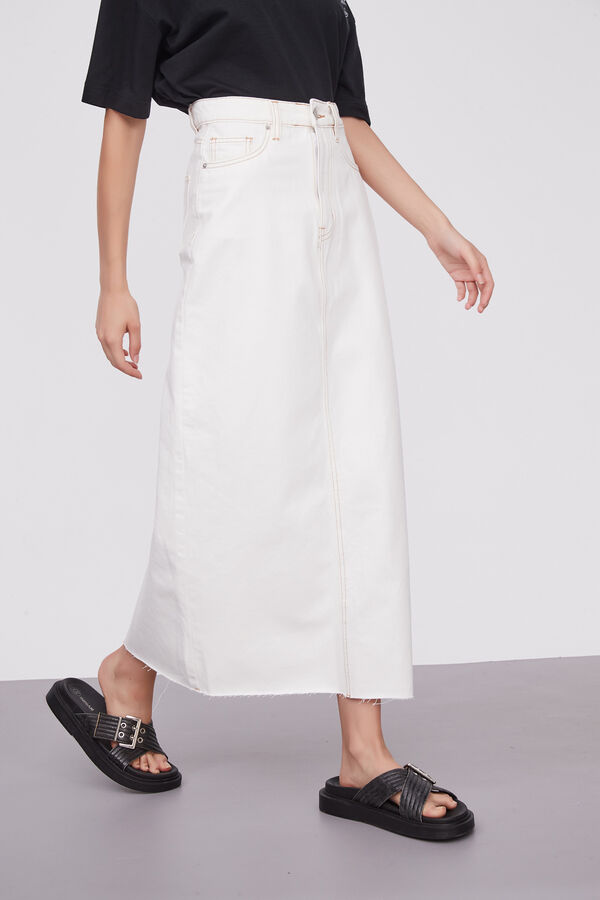 FALDA TIERRY MARFIL  / OFF WHITE image number null