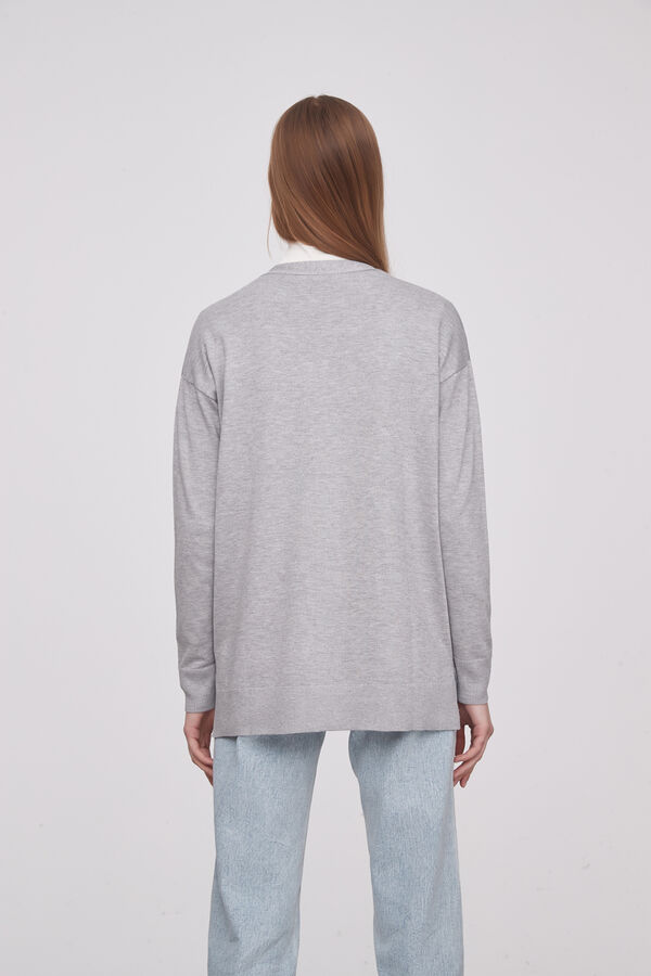 CARDIGAN SUSUL GRIS MELANGE MEDIO