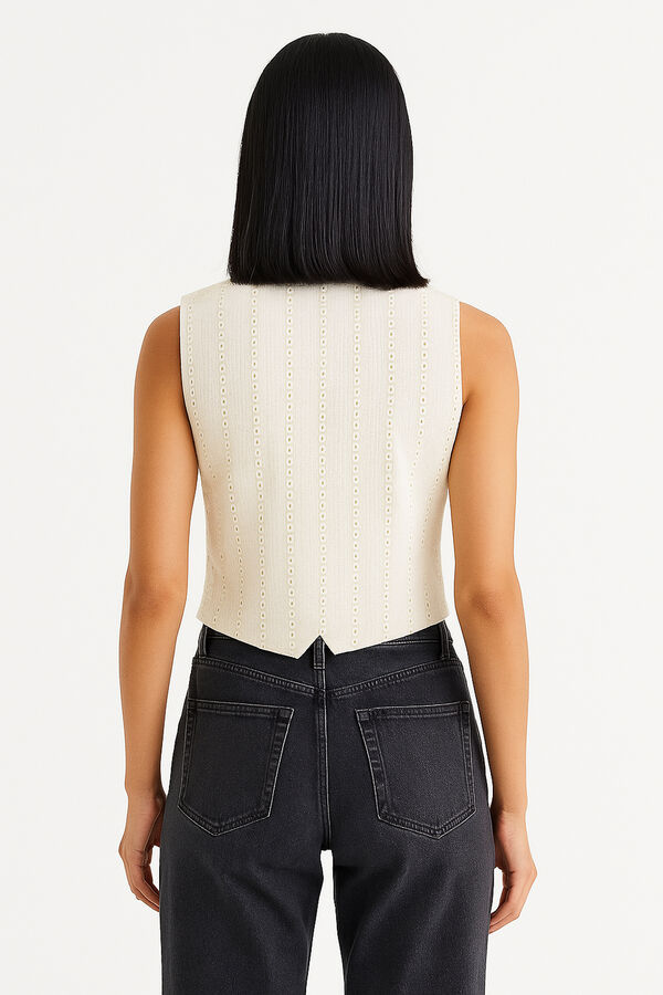 CHALECO TAMI MARFIL  / OFF WHITE image number null