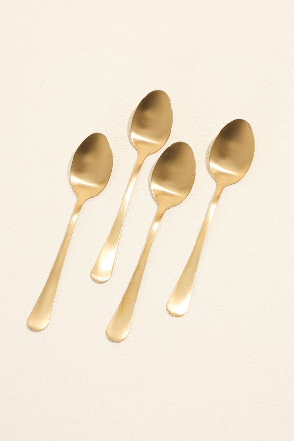 Cuchara de T&eacute; Olivo Set 4 un. dorado COLOR UNICO image number null