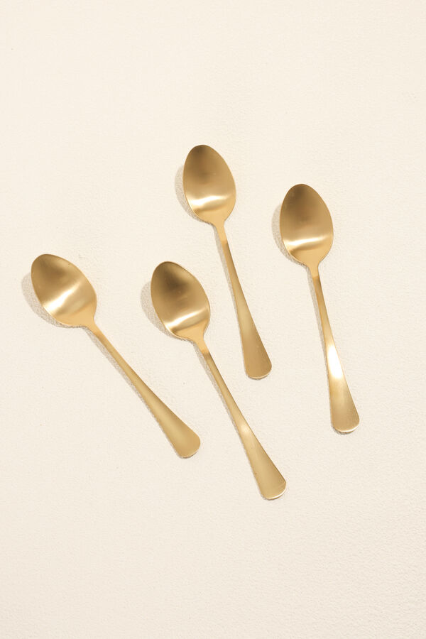 Cuchara de T&eacute; Olivo Set 4 un. dorado COLOR UNICO image number null