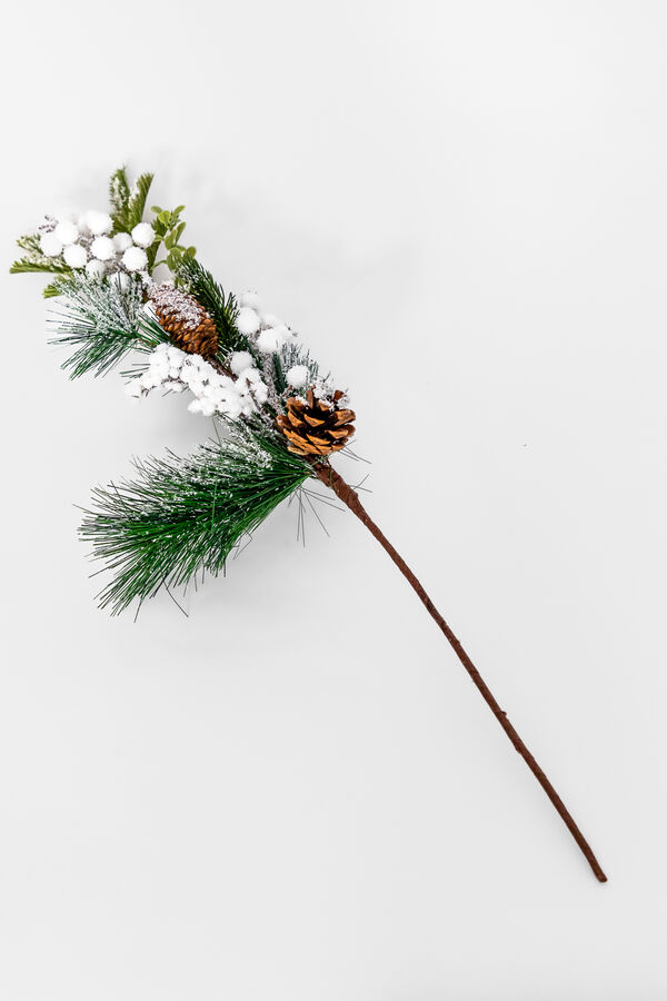 Deco Navidad Rama Bolas Blancas COLOR UNICO image number null